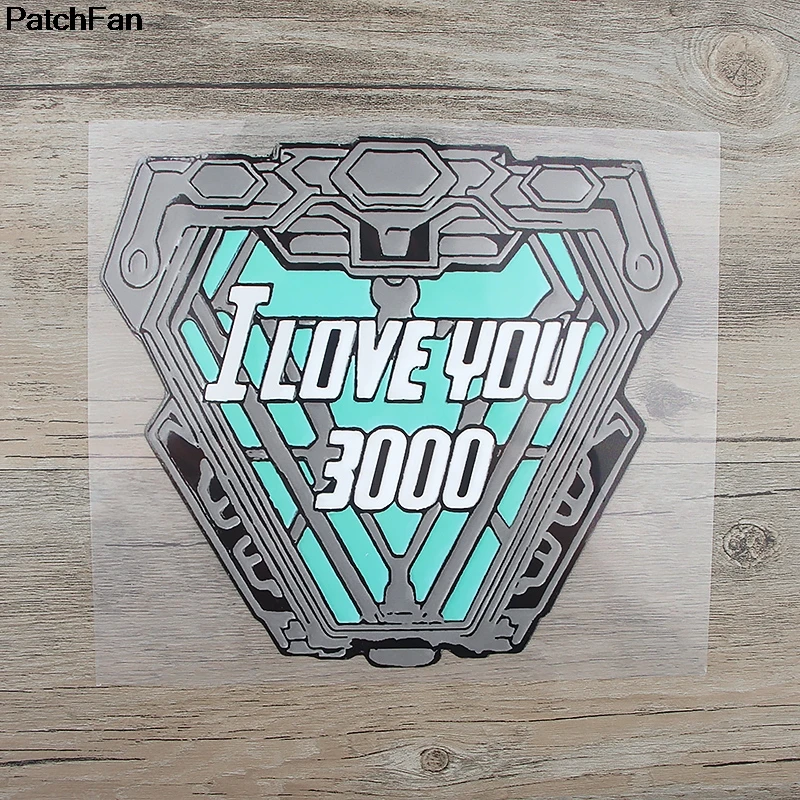 Patchfan Железный человек я люблю тебя 3000 термопресс переводные наклейки железные аппликации ручной работы для джинсов пальто Футболки A2532