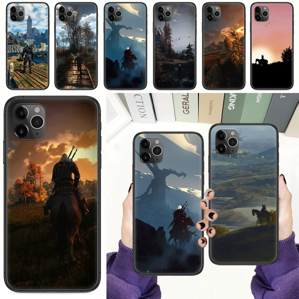

Game Wild Hunt Phone Case Cover Hull For iphone 5 5s se 2 6 6s 7 8 12 mini plus X XS XR 11 PRO MAX black 3D shell tpu funda
