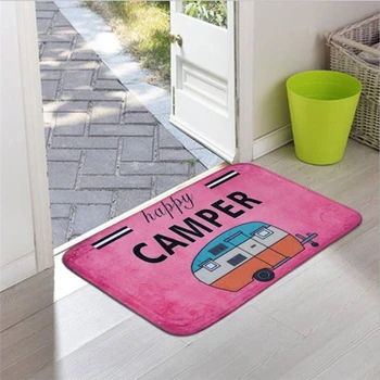 

New European and American Camper Car Printing Floor Mats Home Rub Floor Mats Non-slip Bathroom Mats