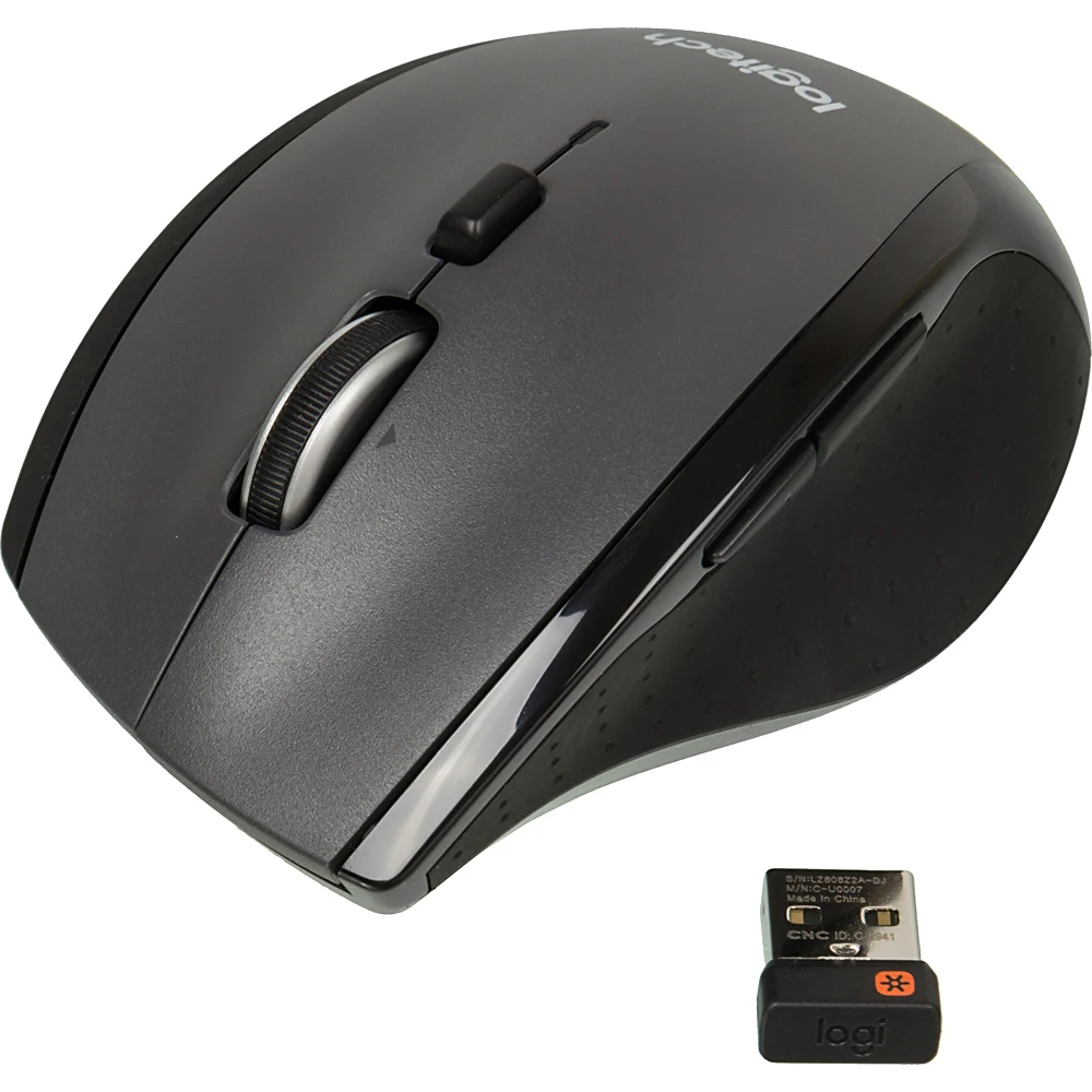Мышь Logitech M705 серебристый/черный лазерная(1000dpi) беспроводная USB1.1 для ноутбука(5but