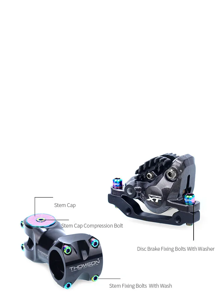 RISK RT106 Титан Mtb велосипед болты Набор для велосипеда тормоза/стволовых/бутылки клетка болты 36 шт