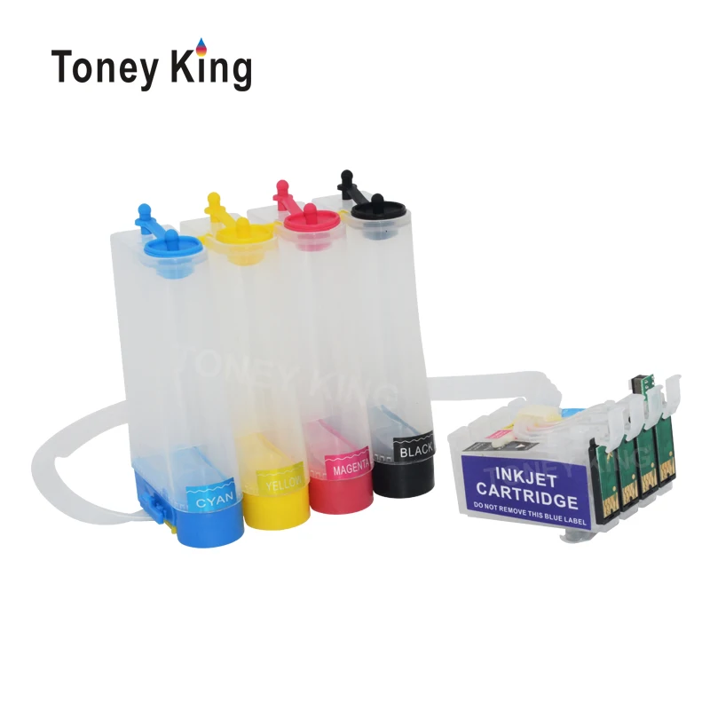 Toney King T1631 Система непрерывной подачи печатных красок комплект для Epson WorkForce WF-2010W 2510WF 2520NF 2530WF 2540WF принтер с чипом сброса