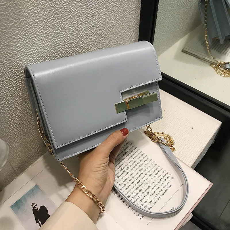 

Summer Small Bag Simple Textured Candy-Colored Square Sling Bag 2019 Summer New Style Versatile Korean-style Students Shoulder B