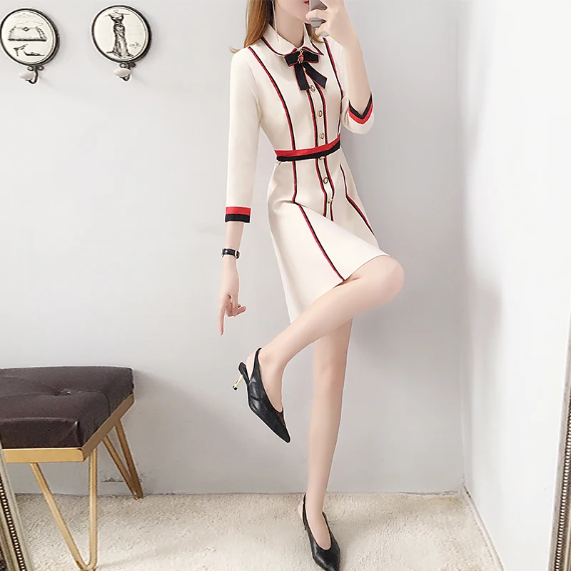 Сшивание тонкие женские платья vestido de festa офисные женские модные трапециевидные платья Элегантное украинское платье для женщин Vestidos