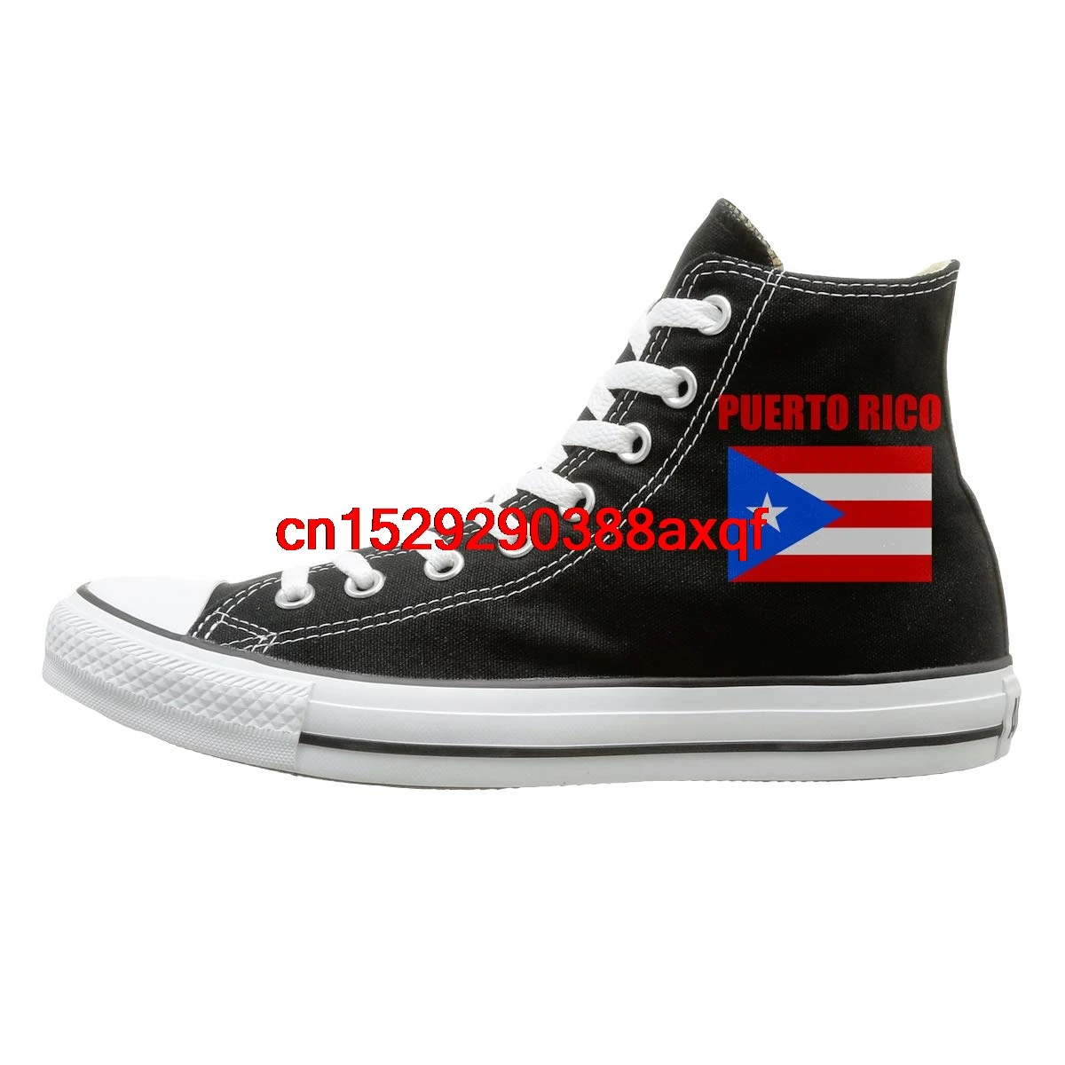 

Canvas Shoes Puerto Rico Flag Classics High-Top Lace Ups Canvas Sneakers For Men Women