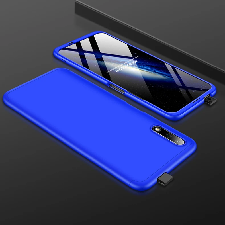 Чехол для huawei Y9s, чехол, полная защита, защита от падения, гибридный противоударный матовый корпус для телефона, для huawei Y9s, чехол s - Цвет: Blue