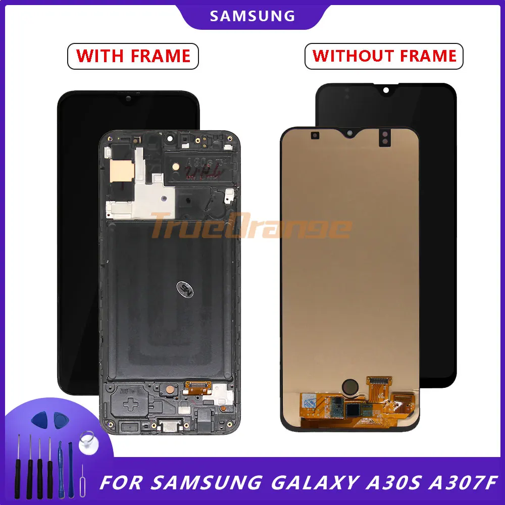 A30S дисплей Супер AMOLED для Samsung Galaxy A307F A307 A307FN LCD сенсорный экран дигитайзер в сборе