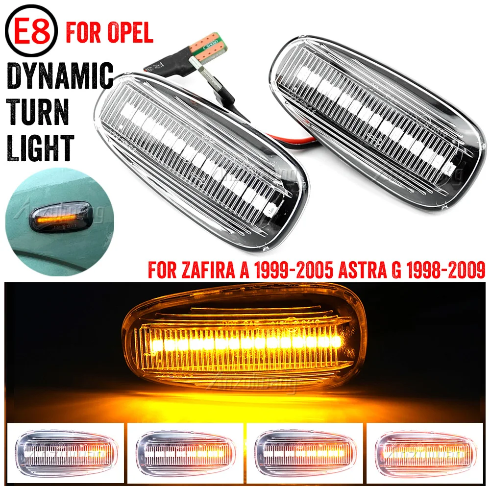 Luz De Señal De Giro Dinámica Led Para Opel Zafira A 1999-2005, Opel Astra G 1998-2009, Luz De Marcador Lateral, Luz Intermitente Secuencial
