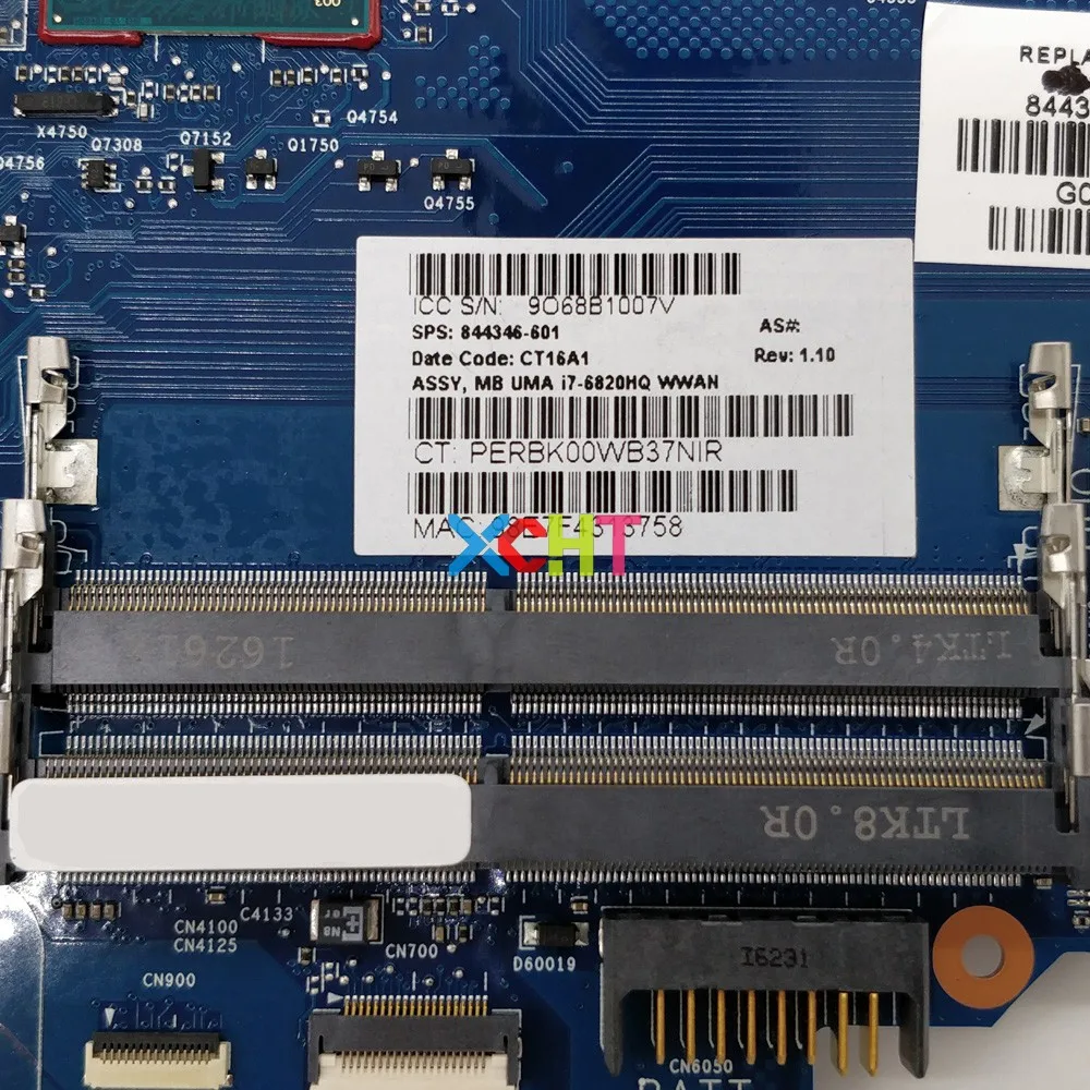 incredible XCHT for HP ProBook 650 G2 Series 844346-001 844346-601 6050A2740001-MB-A01 UMA i7-6820HQ Laptop Mo