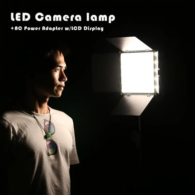 

L4500 15W LED Camera Video Light Lamp and AC Power Adapter w/Large LCD Display Bag Display More Intuitive Easy to Control