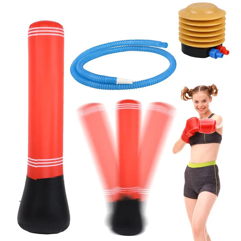 Cylindrical Punching MMA Bag 1 Pcs Boxing Sandbags Speed Inflatable Hanging Sport Hook