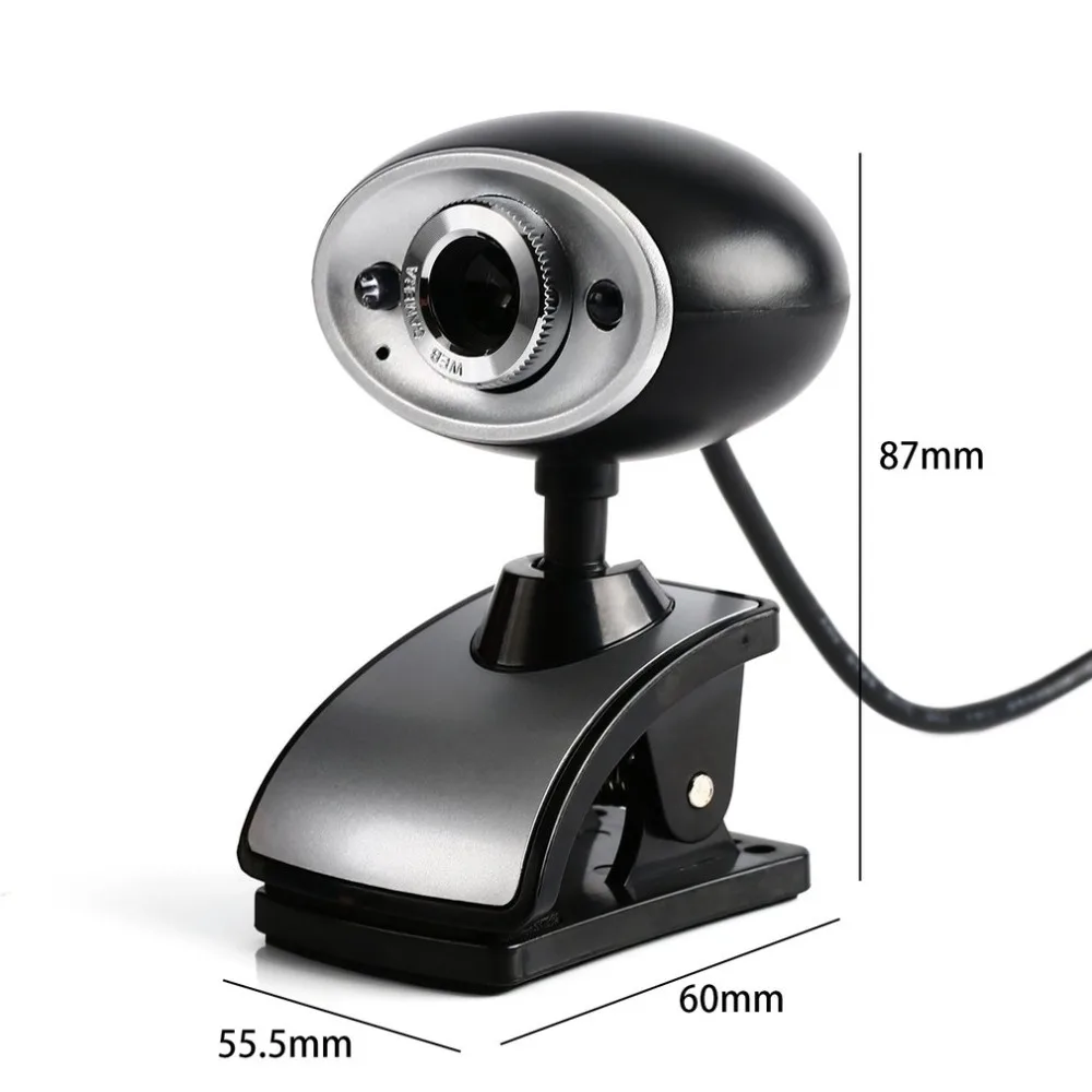 HD Web Camera Rotatable USB Computer Camera 12MP Video Recording Webcam with Microphone Clip-on Cam Support Night Vision