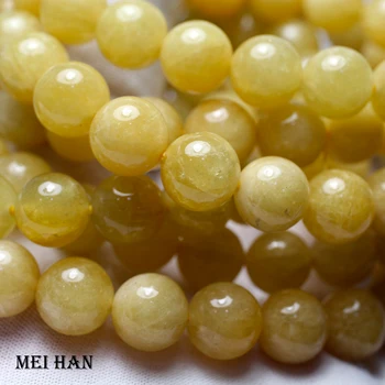 

Meihan natural yellow beryll 10mm (2 bracelets/set) cyclosilicate fashion charm gem stone loose beads for DIY bracelet