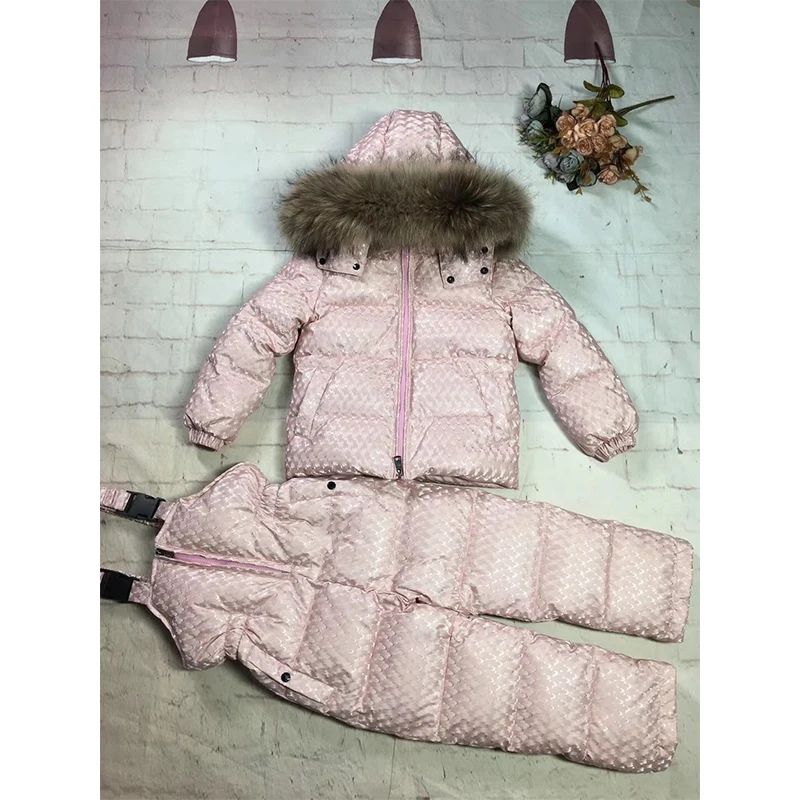 Одежда для маленьких девочек русская зимняя куртка для девочек, зимний костюм пуховик Детский пуховик водонепроницаемое пальто с капюшоном
