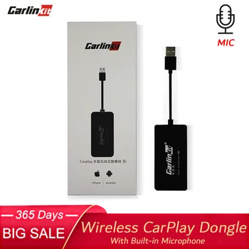 

Carlinkit Wireless Smart Link Apple CarPlay Dongle for Android Navigation Player Mini USB Carplay Stick with Built-in Microphone