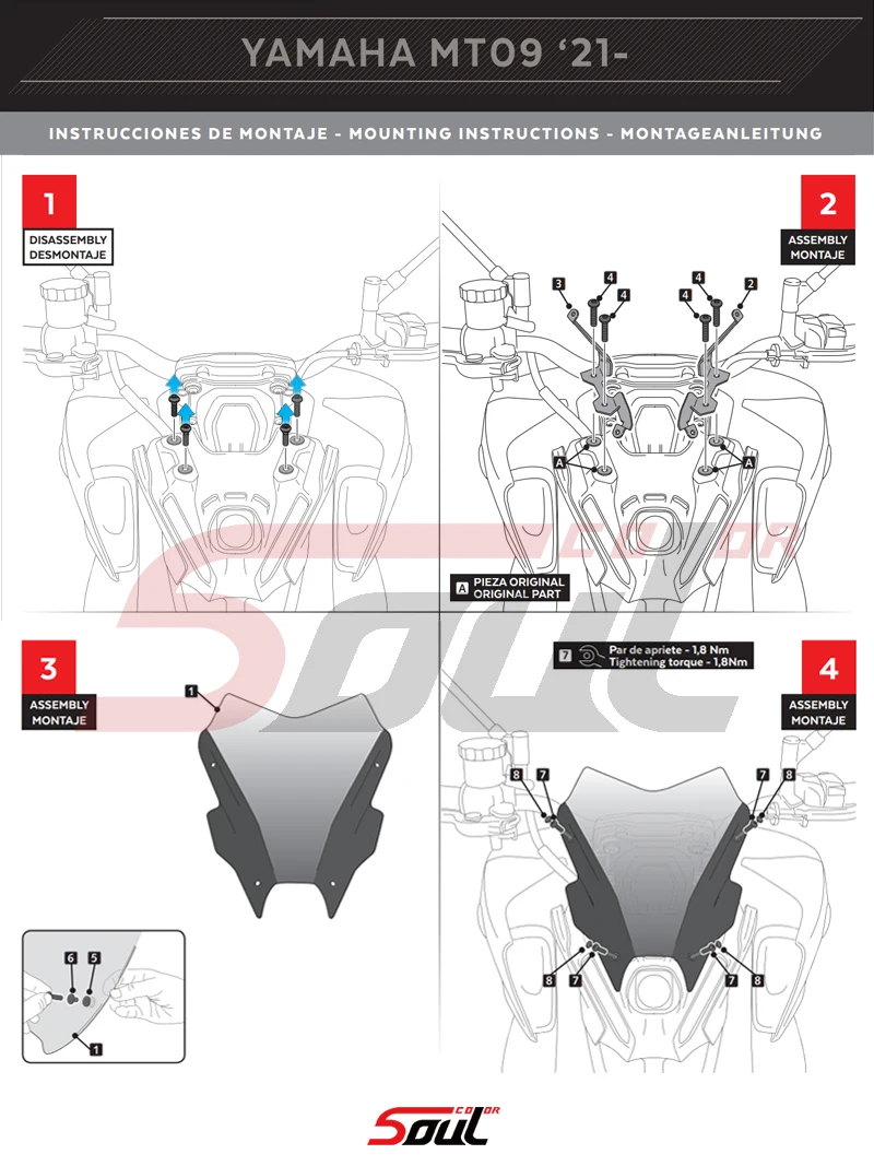 encaixam para YAMAHA MT-09 2021 2022 2023 MT09 21-22 FZ09 FZ-09