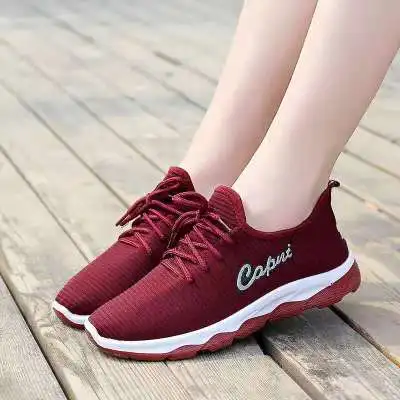 Производители продают спортивные тонкие туфли на толстой подошве и взрывные тканевые туфли с одной ногой на мужской и женской тканевой обуви - Цвет: Красный