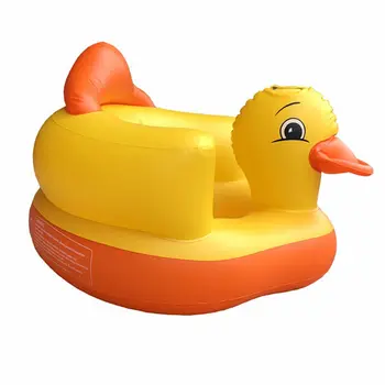 

Cute Yellow Duck Bathing Chair Summer Swimming Pool Inflatable Cushion For Kids Toddlers With Yellow Outdoor Inflatable Toys