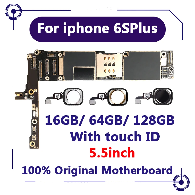 16 Гб 64 128 ГБ оригинальная материнская плата для iPhone 6SP 6S Plus 100% разблокированная
