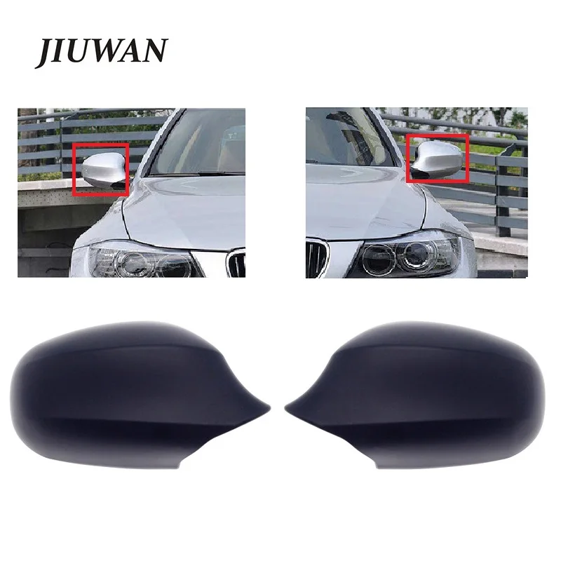 

2 Pcs ABS Matte Black Car Side Rearview Cover Replace Protection Decoration Wing Mirror Shell For BMW 3 Series E90 E91 2009-2012