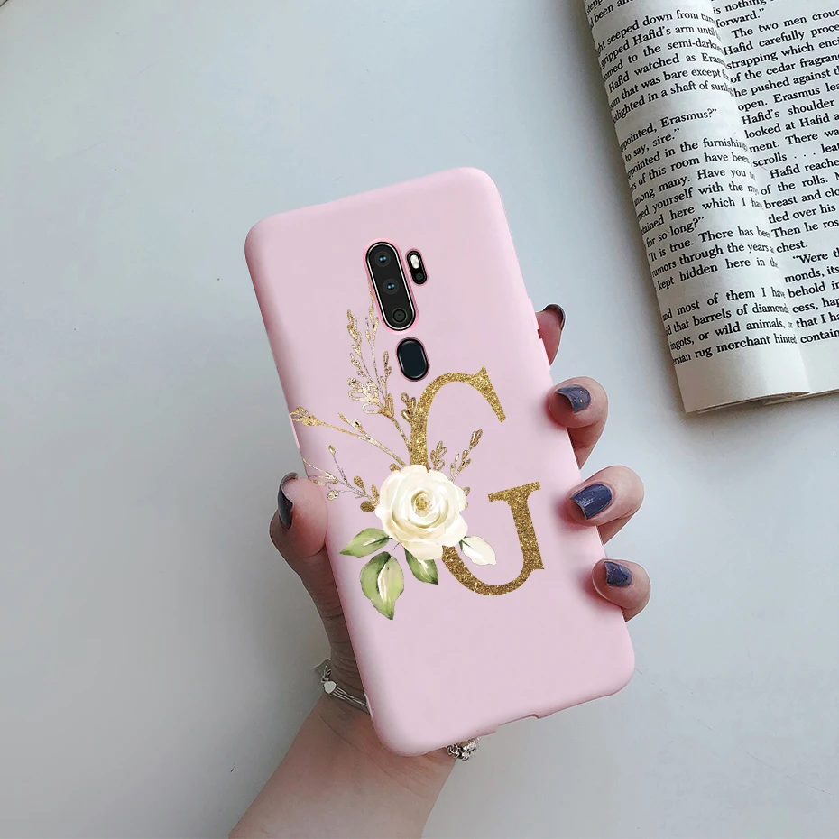 For Oppo A9 A5 2020 Case Cover Shockproof Cute Letters Soft Silicone Phone Case For Oppo A9 A5 OppoA9 OppoA5 A 9 2020 Cases 6.5" casing oppo Cases For OPPO