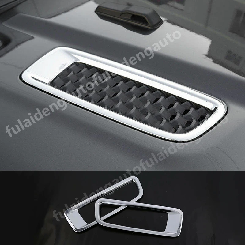 

For Jeep Wrangler JL 2018- 2019 ABS Chrome Front Hood Air Vent Frame Cover Trim