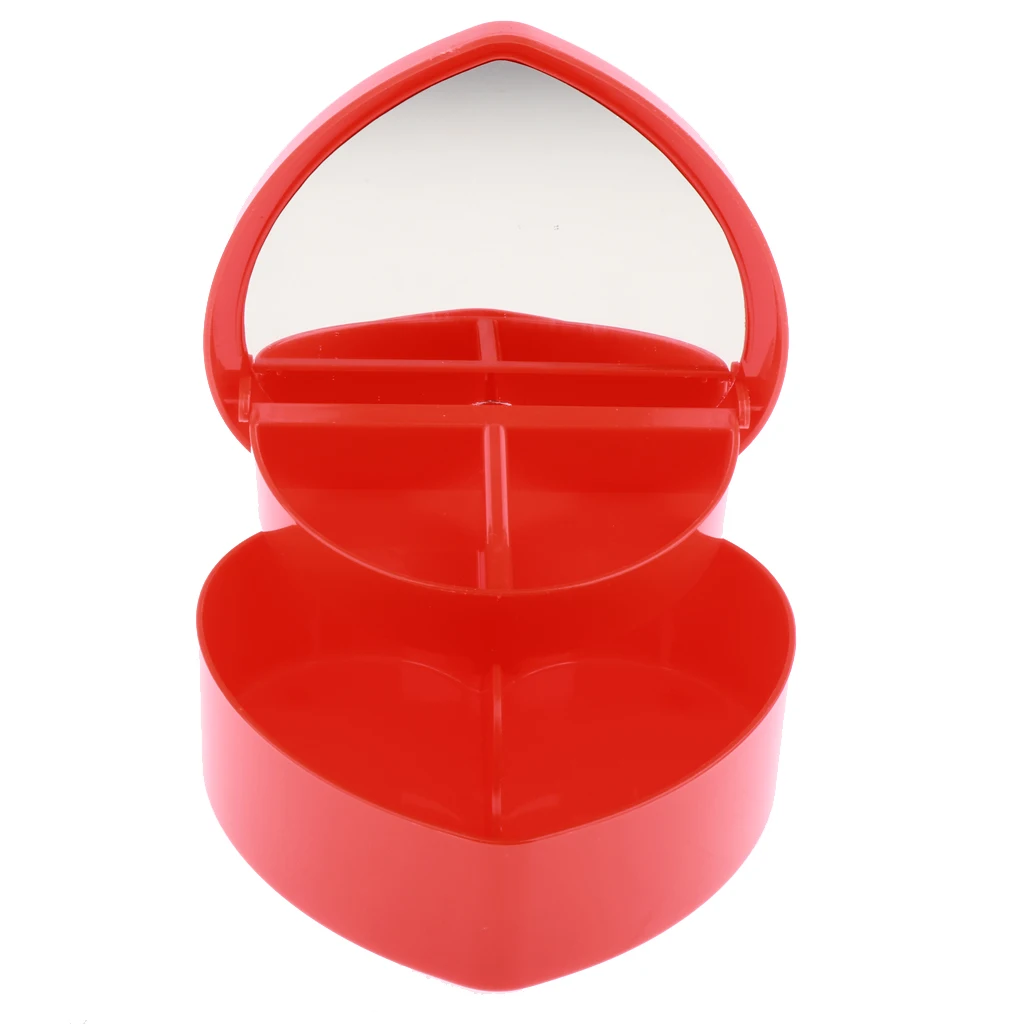Love Heart Jewelry Box Stirage, Trinket Storage Organizer Case for Women Girls