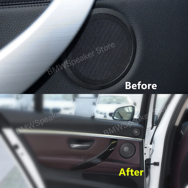 For BMW F30 F31 F32 F33 F34 F48 F36 F45 F46 3GT 3 Series Car Front Rear Door Speaker Covers Mid High Range Audio Horns Case Trim door speaker covers