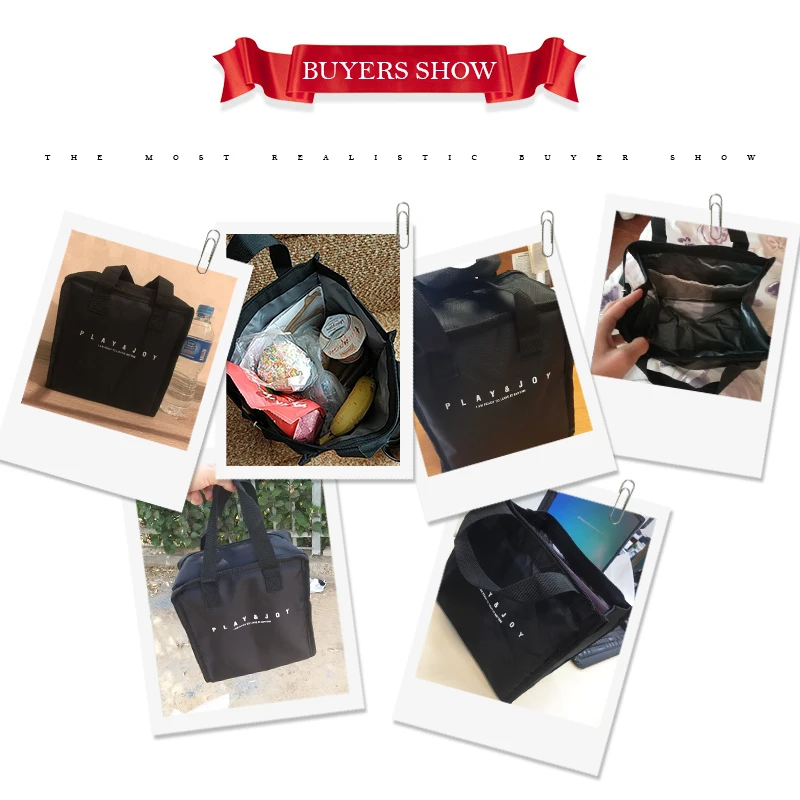 Черная Термосумка для семейного обеда сумка пикника школы с холодной изоляцией