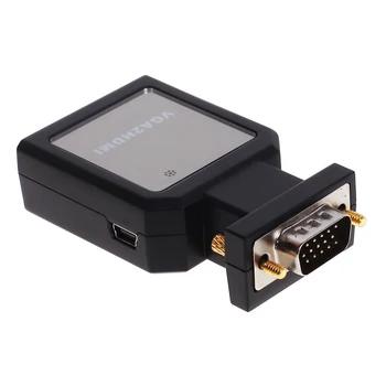 

1080P VGA TO HDMI Converter Adapter Mini VGA 2 HDMI Male To Female Audio Adapter 1.3 HDMI for HDTV Computer Projector