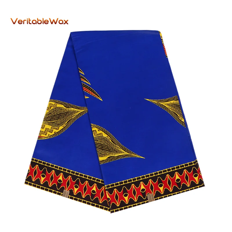 

2019 Africa new Latest Wholesale Fabric 6 Yards Real Dutch Wax Fabric High Quality Floral Pattern 24FS1088