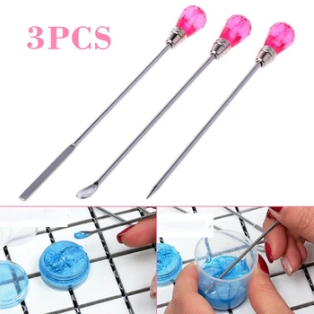 

3pcs 10cm Professional Silicone Resin Mold Jewelry Making Tool Set Muddler Poke Needle Spoon DIY Handmade Jewelry Crafts