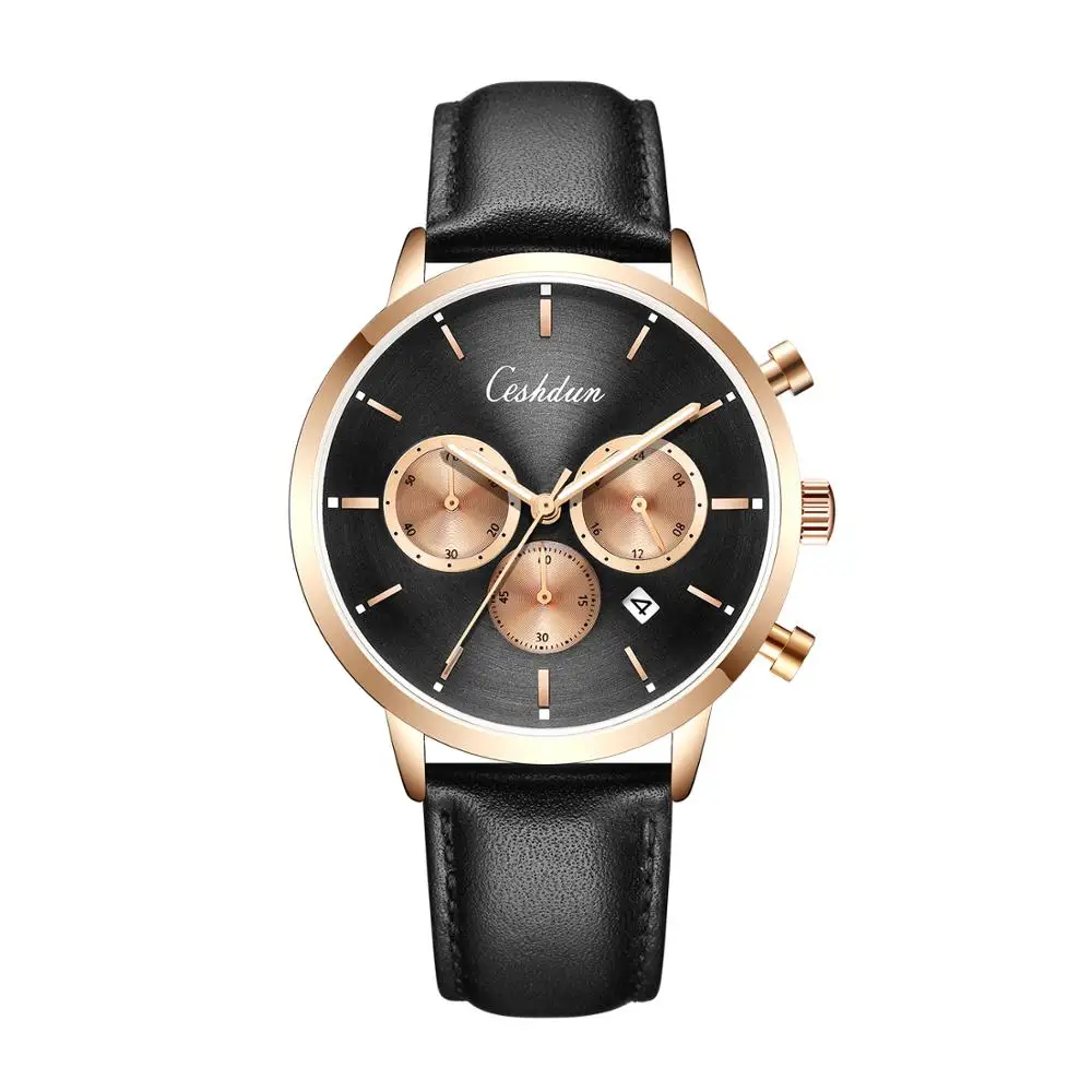 Creative Unique Men Quartz Watch Leather Dial Steel Belt Watch Male Sports Fashion Relogio Masculino
