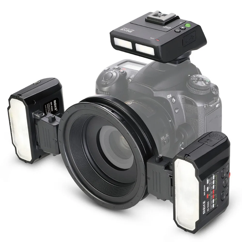Фотовспышка Meike MK MT24 Macro Twin Lite для камеры Canon DSLR 70D 60D 760D 750D 550D 1100D 1200D EOS