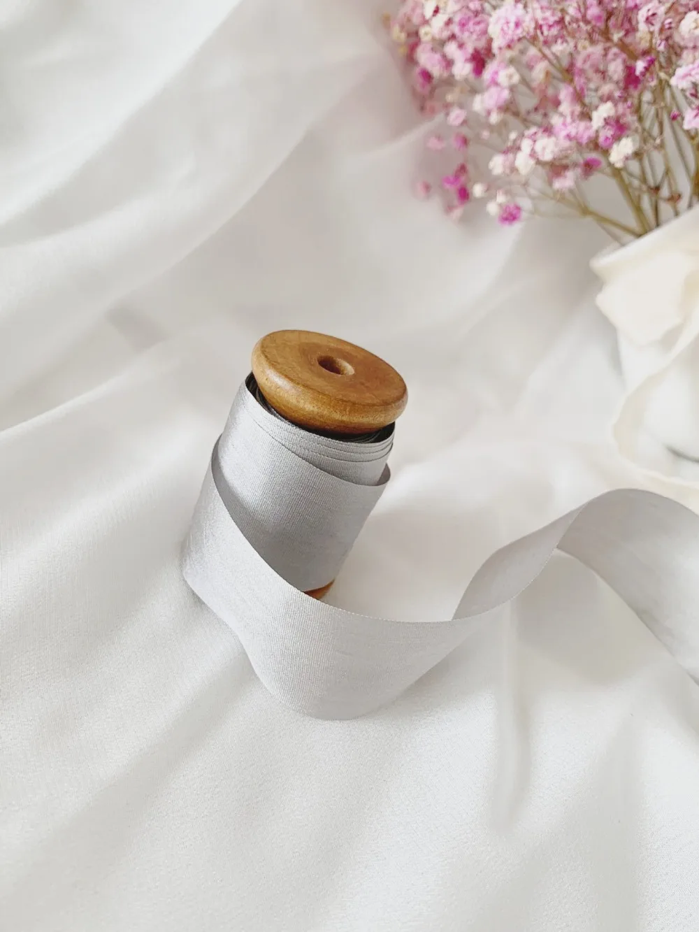 25mm 1" silk ribbon taffeta wedding ribbon ins style silk edge ribbon Anya Ribbon Handcraft