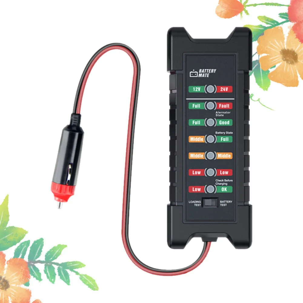 12V/24V автомобиль Батарея тестер Коврики состояния генератора Цифровой Тестер