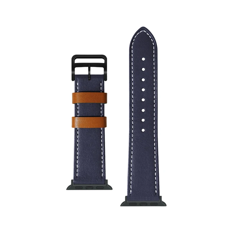 Одиночный Тур кожаный ремешок для Apple watch band 5 4 44 мм 40 мм correa 42 мм 38 мм ремешок для часов Iwatch series 5 4 3 2 Аксессуары для часов - Цвет ремешка: E