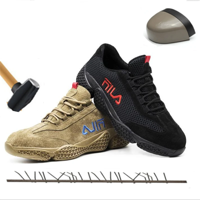 Men steel toe sneakers Clearance