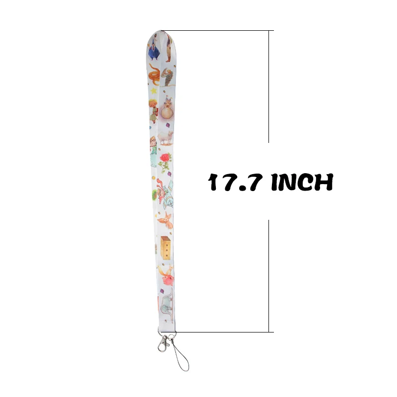 Homegaga prince cartoon diy keychain lanyard webbing ribbon neck strap fabric badge phone holder necklace accessory D1704