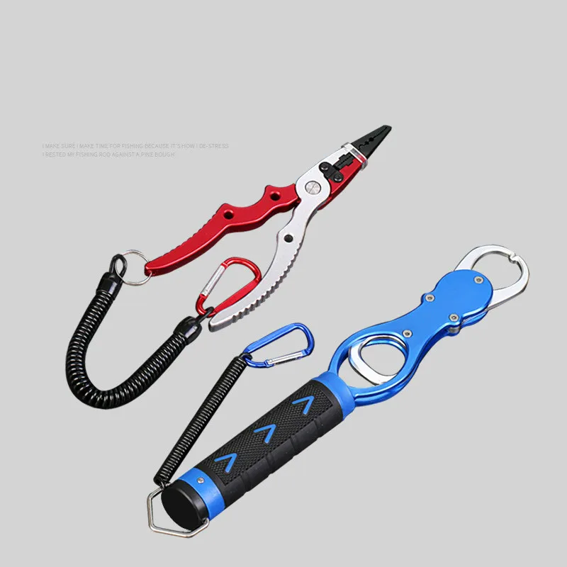 

Best Aluminum Alloy Fishing Pliers Grip Set Fishing Tackle Gear Hook Recover Cutter Line Split Ring Fishing Accessories Control