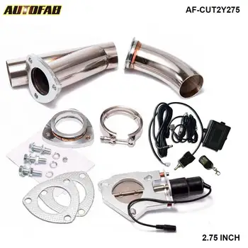 

2.75" Electric Exhaust Cutout Y-Pipe W/Switch Bypass Valve System +Remote For Honda Civic ES EM 2 AF-CUT2Y275