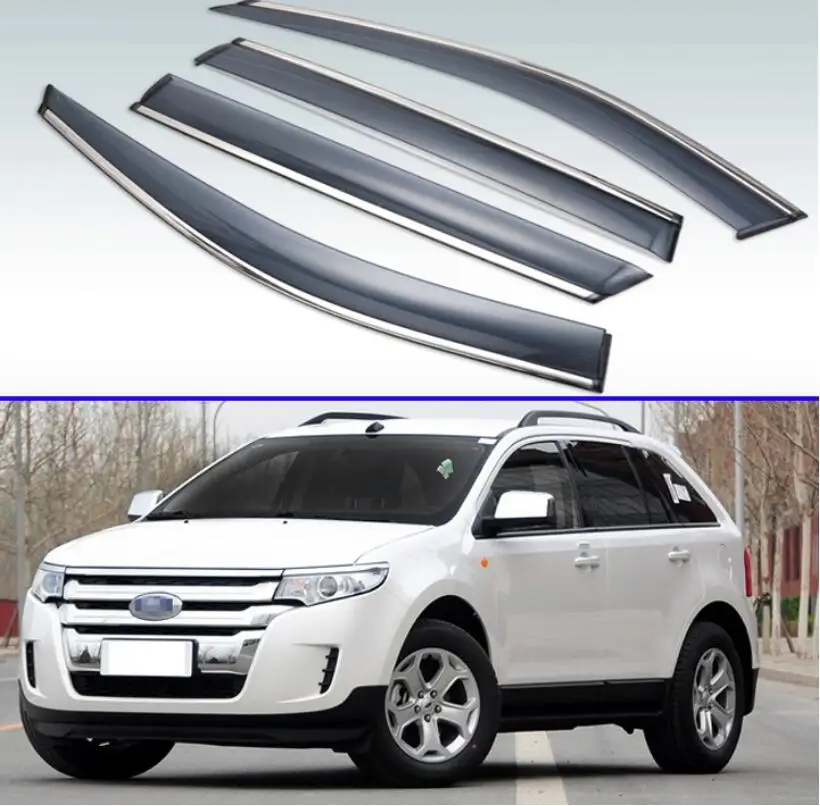 Для Ford Edge 2011 2012 2013 2014 пластиковый Наружный козырек вентиляционные Шторы окно