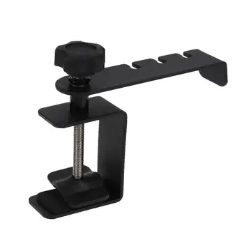 

OUNONA Metal Headphone Holder Universal Headset Bracket Destop Mount Holder 360° Rotatable Clothes Bag Hanger (Black)