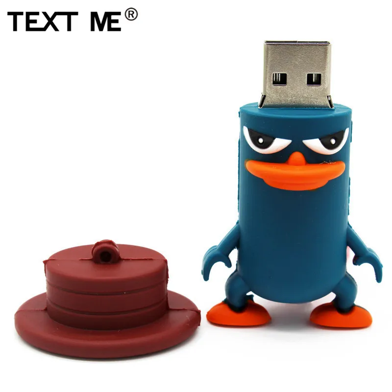 TEXT ME мультфильм usb2.0 4 ГБ 8 ГБ 16 ГБ 32 ГБ 64 ГБ флеш-накопитель шляпа утка USB флеш-накопитель творческая палка Pendrive