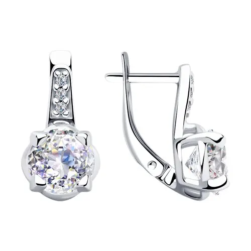 Серьги SOKOLOV из серебра со Swarovski Zirconia