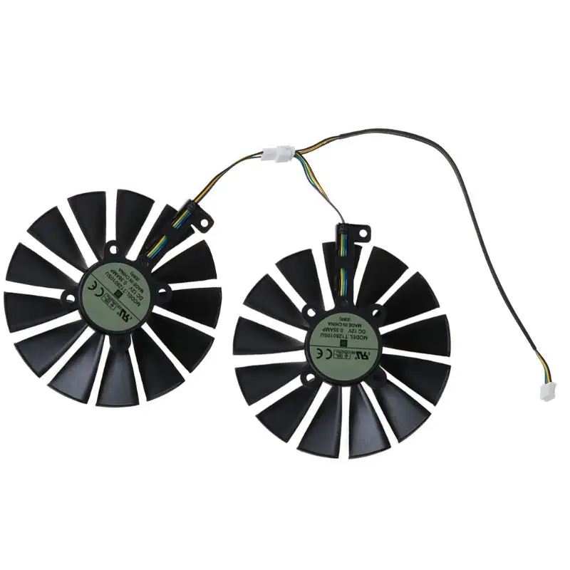 

1PC/1Pair 95MM Cooler 13 Blades Cooling Fan for A-SUS ROG POSEIDON GTX1080TI P11G STRIX RX470 RX570 580 Video Card