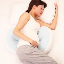 Oreiller de couchage pour femmes enceintes, oreiller de couchage latéral multifonctionnel de type U, coussin abdominal