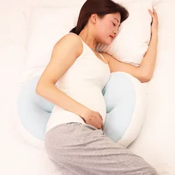 Oreiller de couchage pour femmes enceintes, oreiller de couchage latéral multifonctionnel de type U, coussin abdominal 