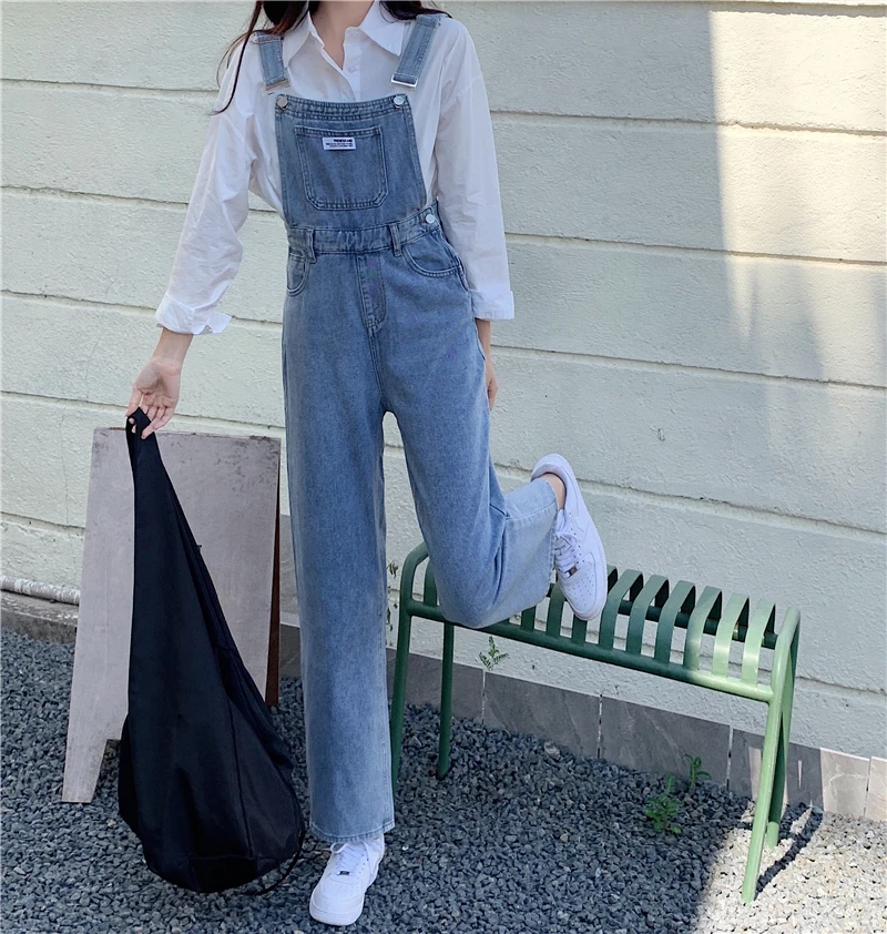 blue jeans Jeans autumn and winter clothes large size fat mm fashionable design sense overalls high waist loose overalls m-5xl200 kg skinny jeans