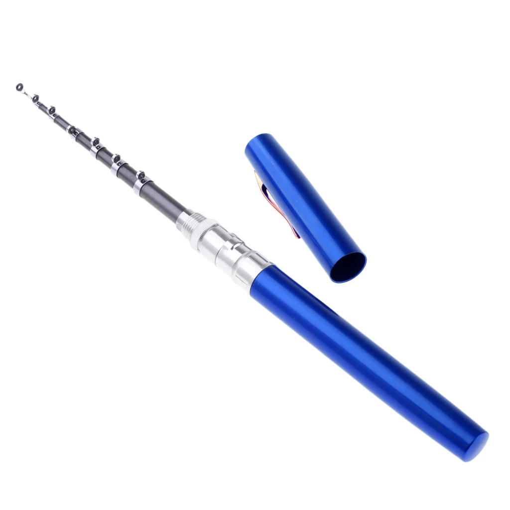 Portable Pocket Pen Fishing Rod Kit Mini Rod and Spinning Fishing Reel Combos for Travel Boat Fishing